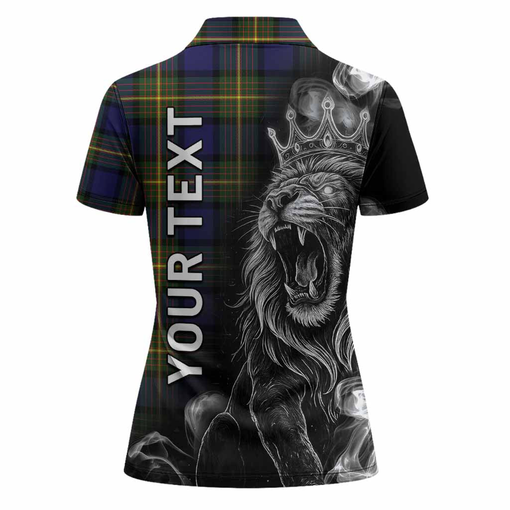 Muir Tartan Women Polo Shirt Roaring Lion Heritage
