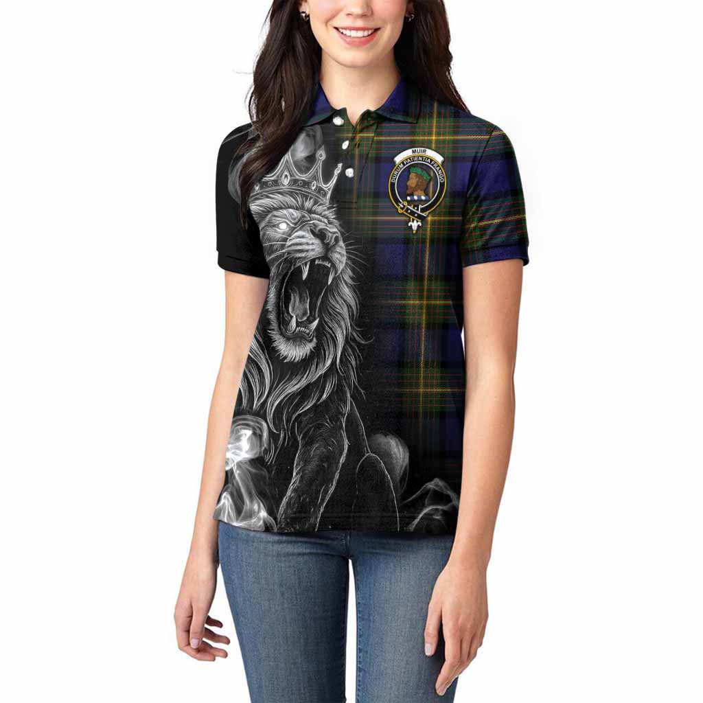 Muir Tartan Women Polo Shirt Roaring Lion Heritage