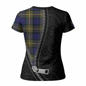 Muir Tartan Women T shirt New Zealand Pattern Unique Zipper Stylized