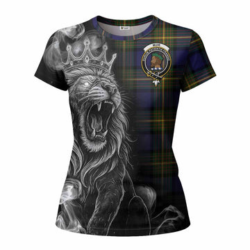 Muir Tartan Women T shirt Roaring Lion Heritage