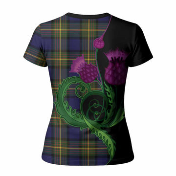 Muir Tartan Women T shirt Traditional Scottish Thistle