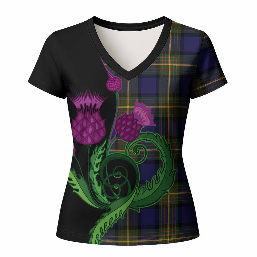 Muir Tartan Women T shirt Traditional Scottish Thistle