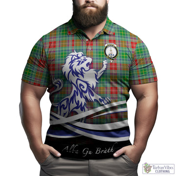 Muirhead Tartan Polo Shirt with Alba Gu Brath Regal Lion Emblem