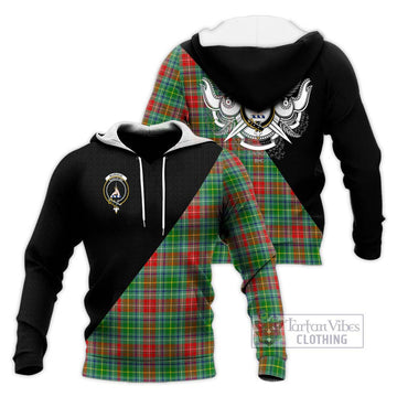 Muirhead Tartan Knitted Hoodie with Family Crest and Military Logo Style Unisex Knitted Pullover Hoodie - Tartan Vibes Clothing