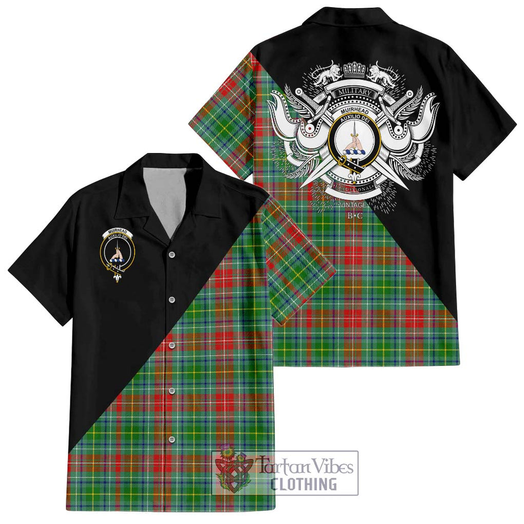 Muirhead Tartan Hawaiian Shirt with Family Crest and Military Logo Style Kid - Tartan Vibes Clothing