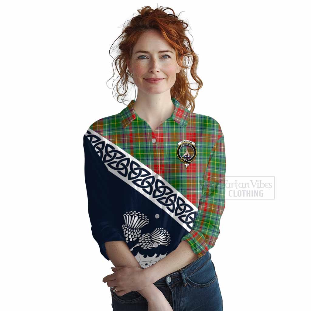 Muirhead Tartan Women's Casual Shirt Featuring Thistle and Scotland Map Female - Tartan Vibes Clothing