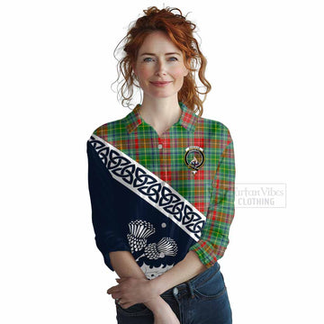 Muirhead Tartan Women's Casual Shirt Featuring Thistle and Scotland Map Female - Tartan Vibes Clothing