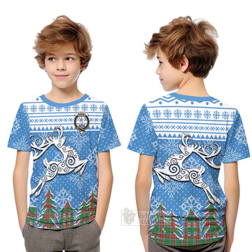 Muirhead Clan Christmas Kid T-Shirt Celtic Reindeer Style Youth XL Size14 - Tartan Vibes Clothing