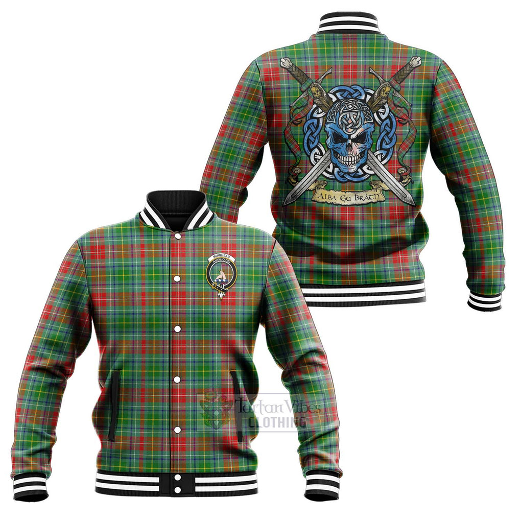 Muirhead Tartan Baseball Jacket with Family Crest Celtic Skull Style Unisex - Tartan Vibes Clothing