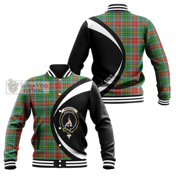 Muirhead Tartan Baseball Jacket with Family Crest Circle Style Unisex - Tartan Vibes Clothing