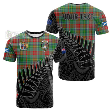 Muirhead Crest Tartan Cotton T-shirt with New Zealand Silver Fern Half Style Kid's Shirt - Tartan Vibes Clothing
