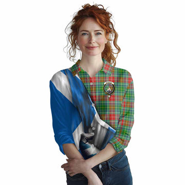 Muirhead Tartan Women's Casual Shirt with Family Crest Scotland Patriotic Style Female - Tartan Vibes Clothing