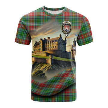 Muirhead Tartan Family Crest Cotton T-shirt with Scottish Ancient Castle Style Kid's Shirt - Tartan Vibes Clothing