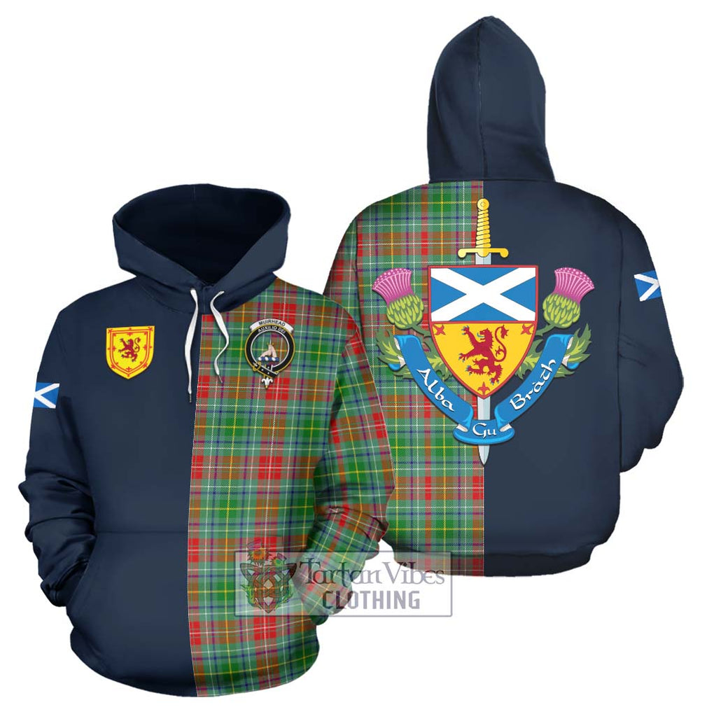 Muirhead Tartan Hoodie Alba with Scottish Lion Royal Arm Half Style Zip Hoodie - Tartan Vibes Clothing