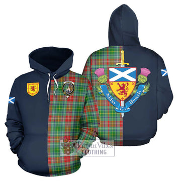Muirhead Tartan Hoodie Alba with Scottish Lion Royal Arm Half Style Zip Hoodie - Tartan Vibes Clothing
