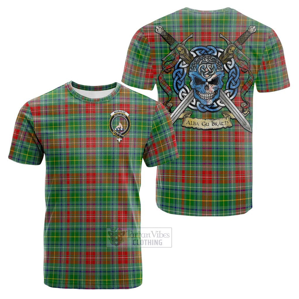 Muirhead Tartan Cotton T-shirt with Family Crest Celtic Skull Style Kid's Shirt - Tartan Vibes Clothing
