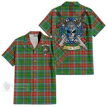 Muirhead Tartan Hawaiian Shirt with Family Crest Celtic Skull Style Kid - Tartan Vibes Clothing