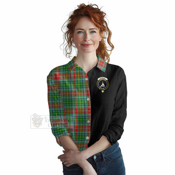 Muirhead Tartan Women's Casual Shirt with Family Crest and Half Of Me Style Female - Tartan Vibes Clothing