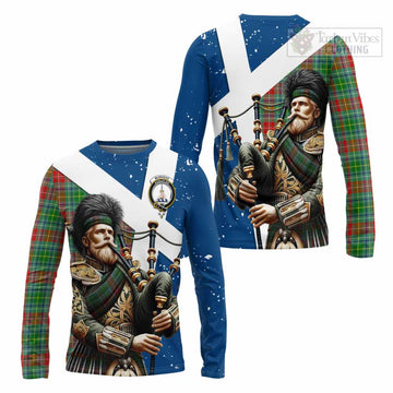 Muirhead Tartan Long Sleeve T-Shirt with Family Crest Scottish Bagpiper Vibes Unisex - Tartan Vibes Clothing