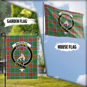 Muirhead Tartan Flag with Family Crest