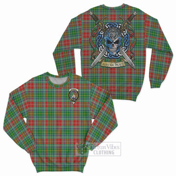 Muirhead Tartan Sweatshirt with Family Crest Celtic Skull Style Unisex - Tartan Vibes Clothing