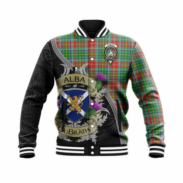 Muirhead Tartan Family Crest Baseball Jacket Lion Rampant Royal Thistle Shield Celtic Inspired Unisex - Tartan Vibes Clothing