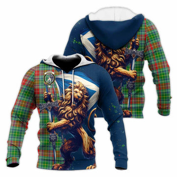 Muirhead Tartan Family Crest Knitted Hoodie with Scottish Majestic Lion Unisex Knitted Pullover Hoodie - Tartan Vibes Clothing