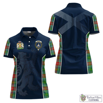 Muirhead Tartan Women's Polo Shirt with Family Crest and Lion Rampant Vibes Sport Style