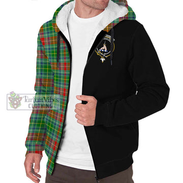 Muirhead Tartan Sherpa Hoodie with Family Crest and Half Of Me Style Unisex S - Tartan Vibes Clothing