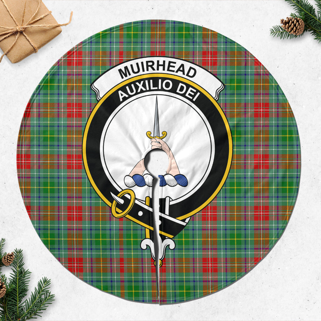 Muirhead Tartan Christmas Tree Skirt with Family Crest 47*47 inch - Tartan Vibes Clothing