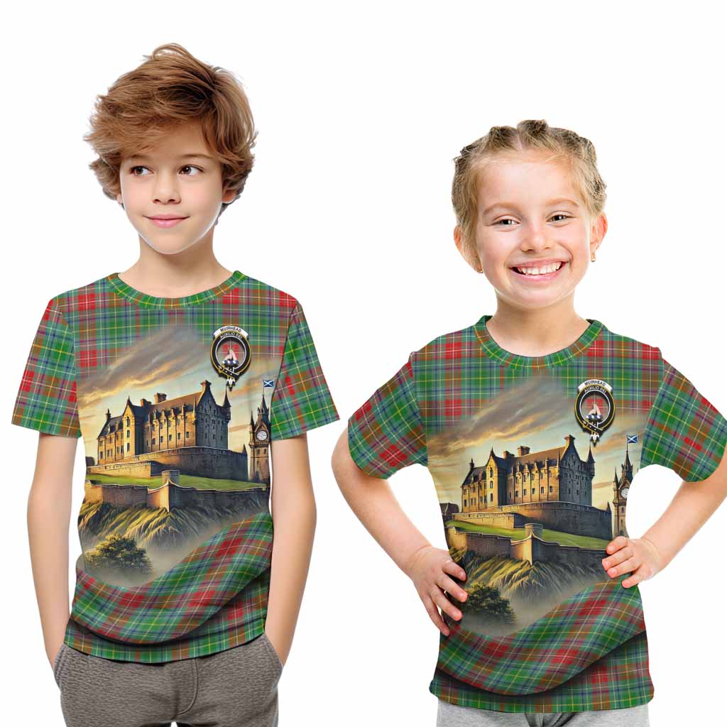 Muirhead Tartan Family Crest Kid T-Shirt with Scottish Ancient Castle Style Youth XL Size14 - Tartan Vibes Clothing