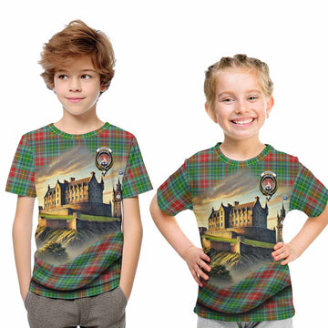 Muirhead Tartan Family Crest Kid T-Shirt with Scottish Ancient Castle Style Youth XL Size14 - Tartan Vibes Clothing