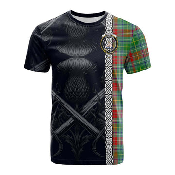 Muirhead Tartan Cotton T-shirt with Family Crest Cross Sword Thistle Celtic Vibes Kid's Shirt - Tartan Vibes Clothing