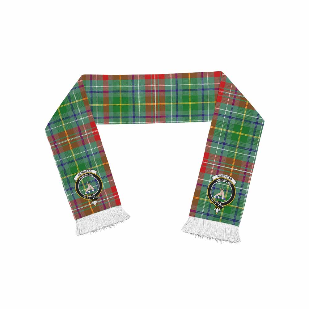 Muirhead Tartan Ruffneck Scarf with Family Crest One Size 67.7*6.7 inches - Tartan Vibes Clothing
