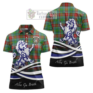 Muirhead Tartan Women's Polo Shirt with Alba Gu Brath Regal Lion Emblem Women - Tartan Vibes Clothing