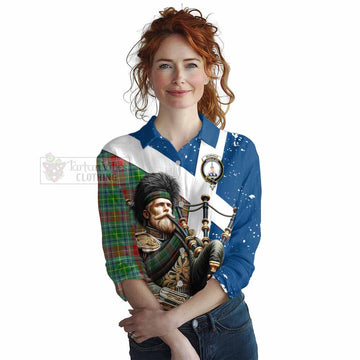 Muirhead Tartan Women's Casual Shirt with Family Crest Scottish Bagpiper Vibes Female - Tartan Vibes Clothing