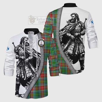 Muirhead Tartan Clan Crest Ghillie Kilt Shirt with Highlander Warrior Celtic Style Men - Tartan Vibes Clothing
