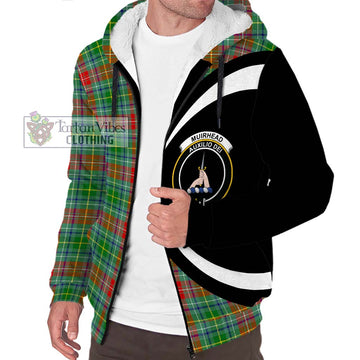 Muirhead Tartan Sherpa Hoodie with Family Crest Circle Style Unisex S - Tartan Vibes Clothing