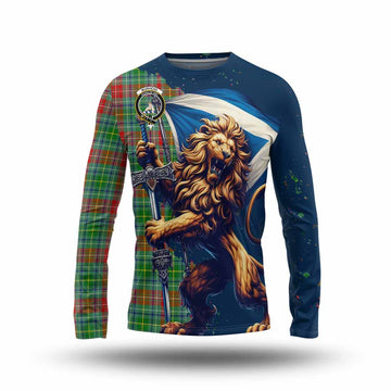 Muirhead Tartan Family Crest Long Sleeve T-Shirt with Scottish Majestic Lion Unisex - Tartan Vibes Clothing