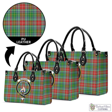 Muirhead Tartan Luxury Leather Handbags with Family Crest L - Tartan Vibes Clothing