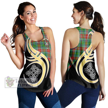 Muirhead Tartan Women's Racerback Tanks with Family Crest and Celtic Symbol Style 4XL - Tartan Vibes Clothing