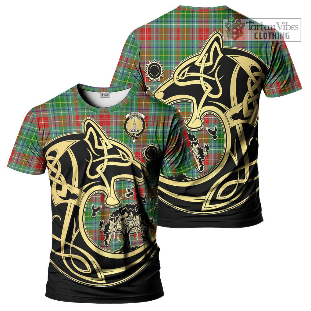 Muirhead Tartan T-Shirt with Family Crest Celtic Wolf Style Kid's Shirt - Tartan Vibes Clothing