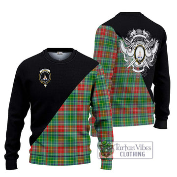 Muirhead Tartan Ugly Sweater with Family Crest and Military Logo Style Unisex - Tartan Vibes Clothing