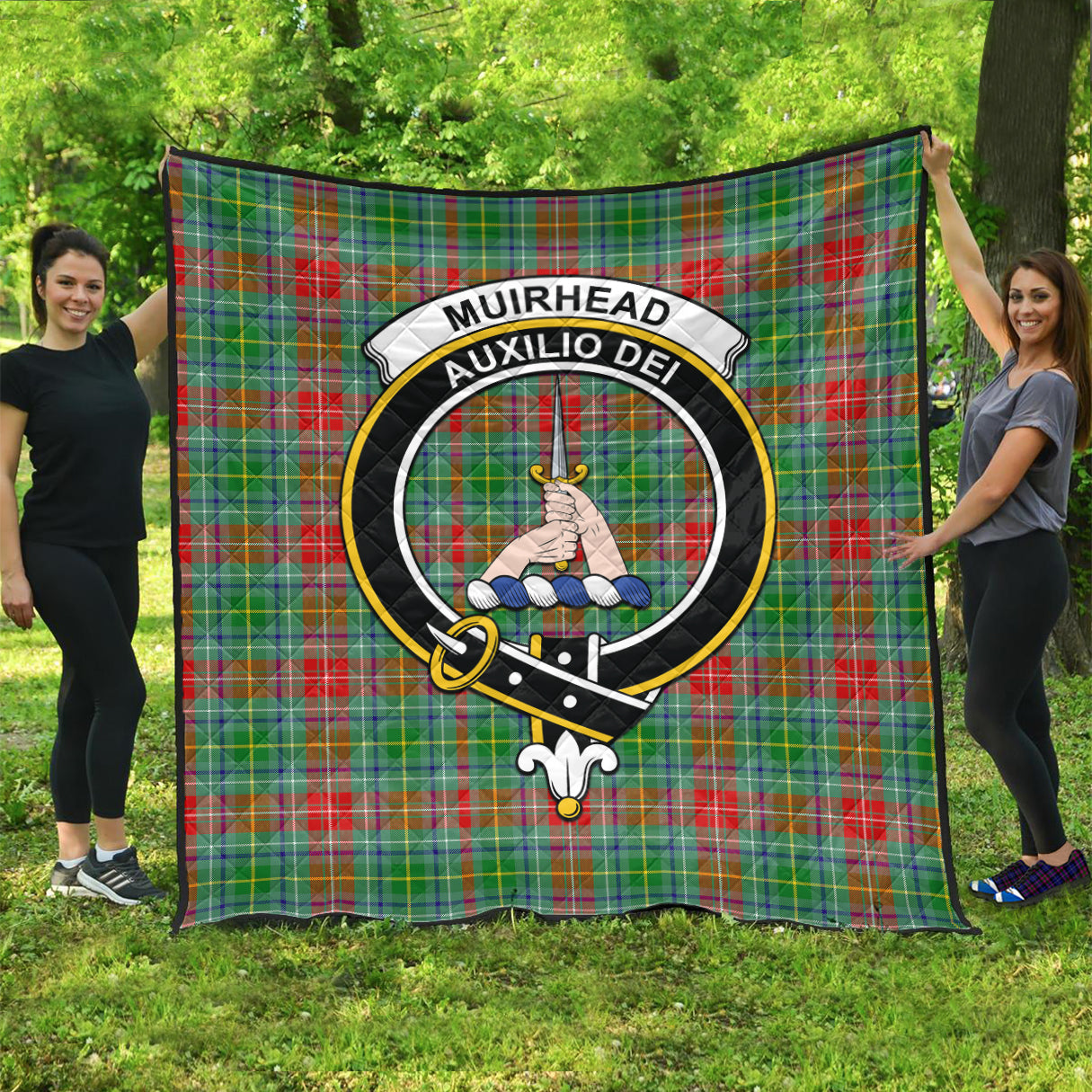 muirhead-tartan-quilt-with-family-crest