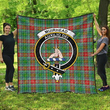 Muirhead Tartan Quilt with Family Crest
