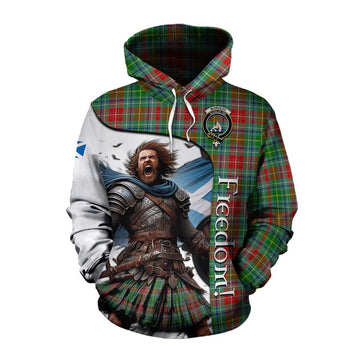 Tartan Vibes Clothing Muirhead Crest Tartan Cotton Hoodie Inspired by the Freedom of Scottish Warrior