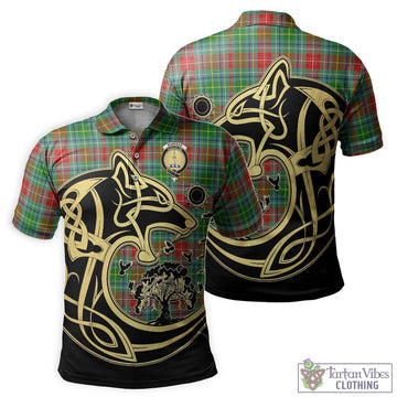 Muirhead Tartan Polo Shirt with Family Crest Celtic Wolf Style Kid - Tartan Vibes Clothing