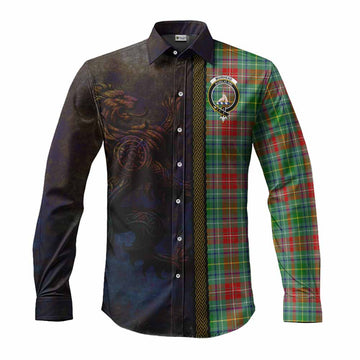 Muirhead Tartan Family Crest Long Sleeve Button Shirt Alba Gu Brath Be Brave Lion Ancient Style