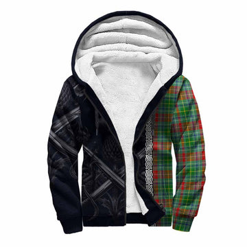 Muirhead Tartan Sherpa Hoodie with Family Crest Cross Sword Thistle Celtic Vibes Unisex S - Tartan Vibes Clothing