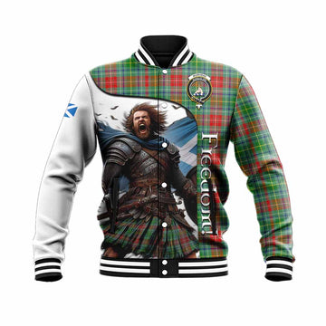 Tartan Vibes Clothing Muirhead Crest Tartan Baseball Jacket Inspired by the Freedom of Scottish Warrior